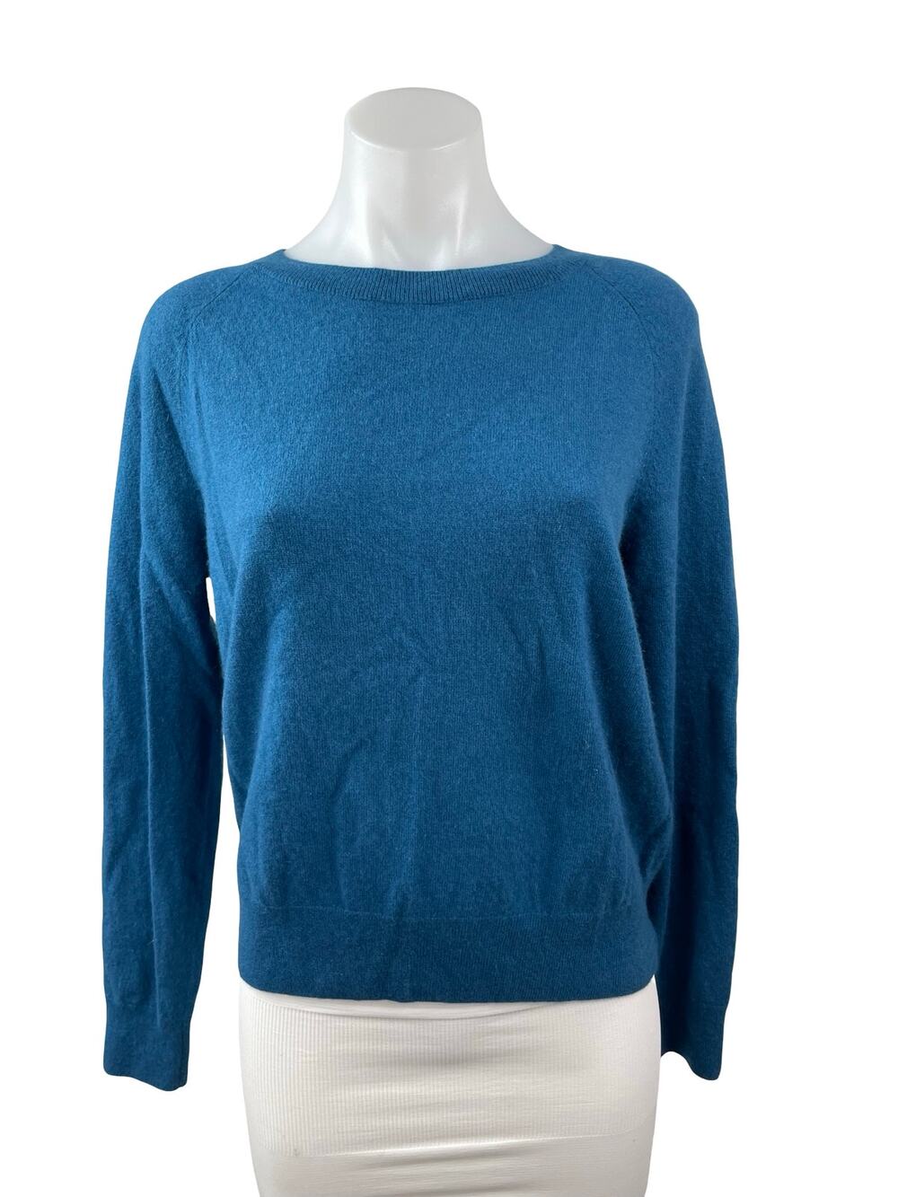 Dries Van Noten Women Blue 100% Cashmere Crewneck Long Sleeve Sweater Top Size S